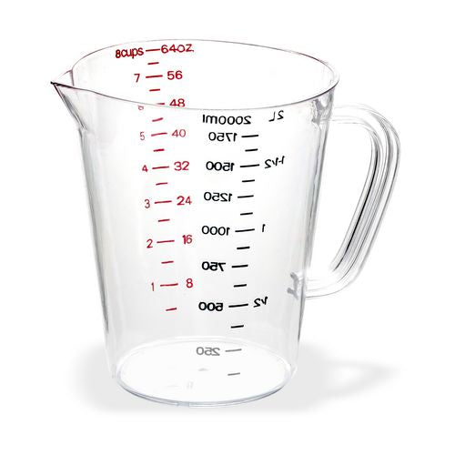 CUP,MEASURING 1/2GAL,CLR