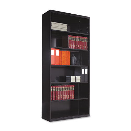 BOOKCASE,STL,6 SHF,78H,BK